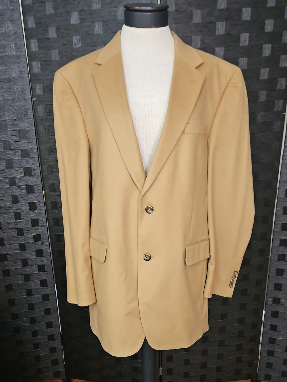 Jos. A. Bank Camel Tan Cashmere Single-Breasted Sport Coat 42L